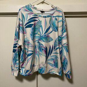Torrid long sleeve, beautiful tropical sweatshirt, size 1X